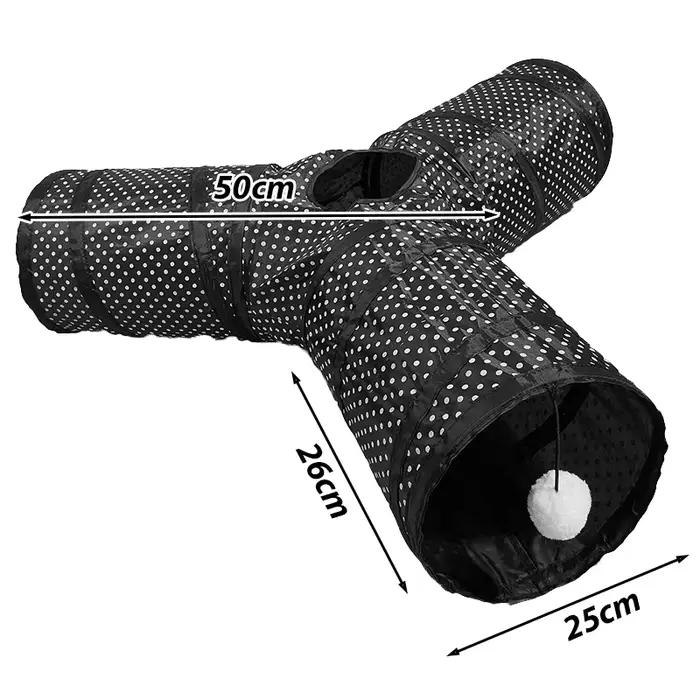 CAWAYI KENNEL Tunnel pour chat en forme de S trou pliable intérieur extérieur Tube Kitty Tunnel chat