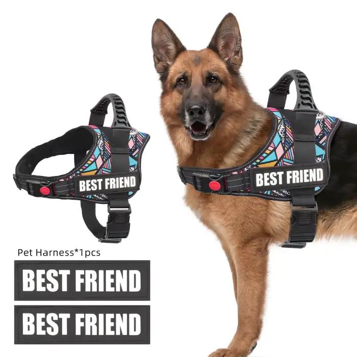 DOG FAVORS – harnais coloré pour chien, gilet, étiquettes personnalisables, collier réfléchissant po