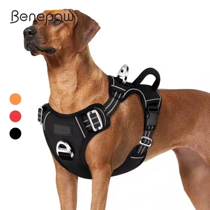 Benepaw – harnais pour chien sans traction, poignée de contrôle facile, harnais réfléchissant pour a