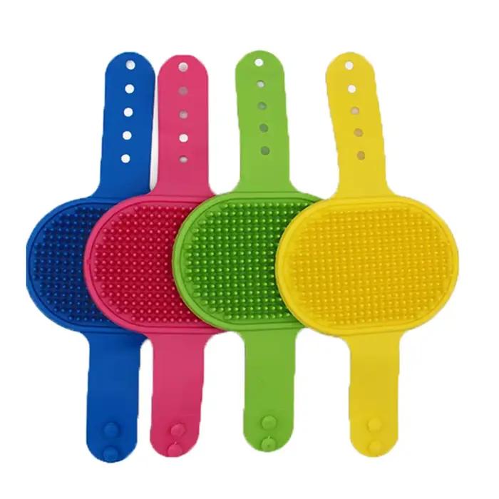 Brosse de bain en caoutchouc souple pour chien et chat, gant en caoutchouc, brosse de Massage pour t