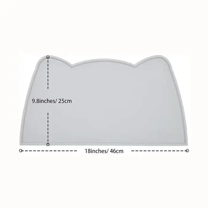Tapis en silicone de qualité alimentaire pour chat, tapis antidérapant imperméable et anti-fuite pou