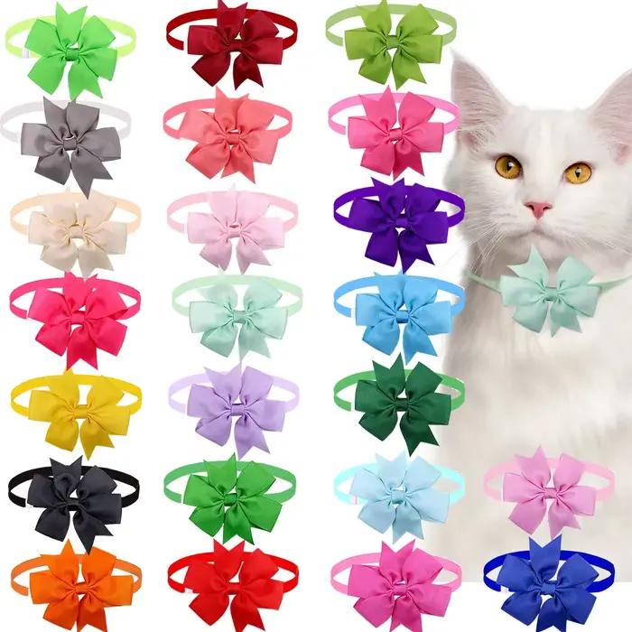 10 pièces été fournitures pour animaux de compagnie chien nœud papillon chien toilettage accessoires