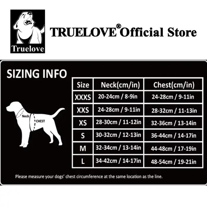 Truelove harnais pour animaux de compagnie maille d'air souple gilet réfléchissant réglable pour ani