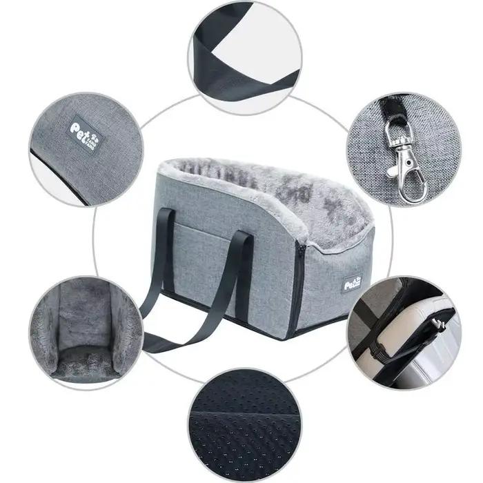Siège de voiture portable pour animaux de compagnie, contrôle central, lit de chenil pour chien, acc