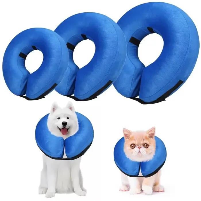 Cônes pour chiens après chirurgie, collier de protection gonflable pour chien, collier de récupérati