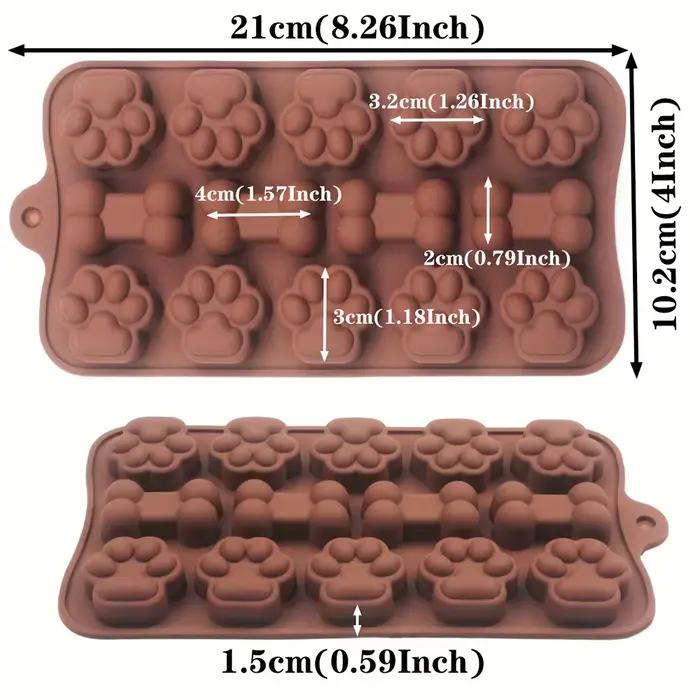 Moule en Silicone à 14 Grilles pour citrouille de Chien, Patte de Chat, Sophia, Chocolat, Gâteau, Ou