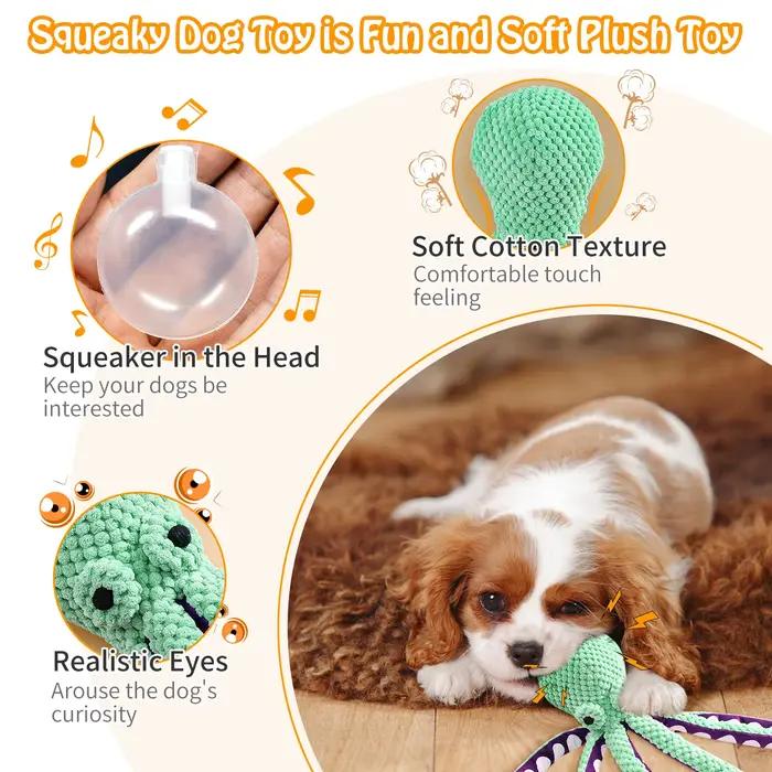 Jouet en peluche pour animaux de compagnie, chat, chien, voix, coquille de poulpe, Puzzle, résistant