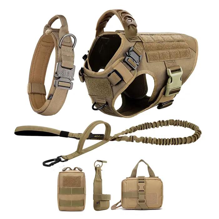 Grand ensemble harnais et laisse pour chien, berger allemand Malinois, gilet de marche, harnais et c