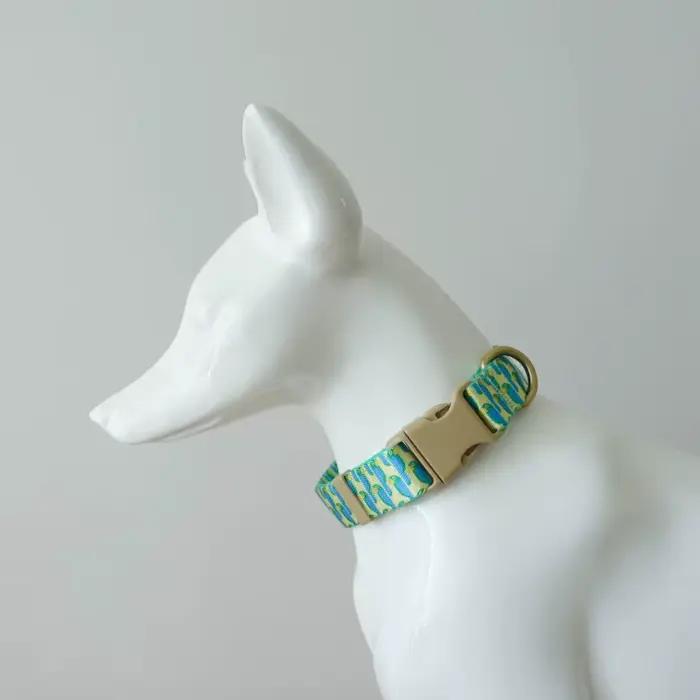 Collier de chien personnalisé réglable personnalisé gravé collier de chien fleur personnalisé ID pla