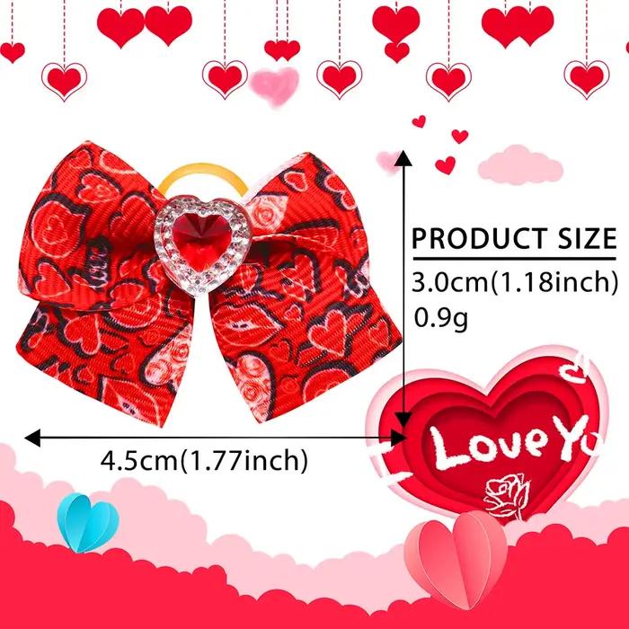 Nœuds pour chiens série rouge/rose, 20 pièces, nœuds de saint-valentin pour chiens, chat mignon, pou