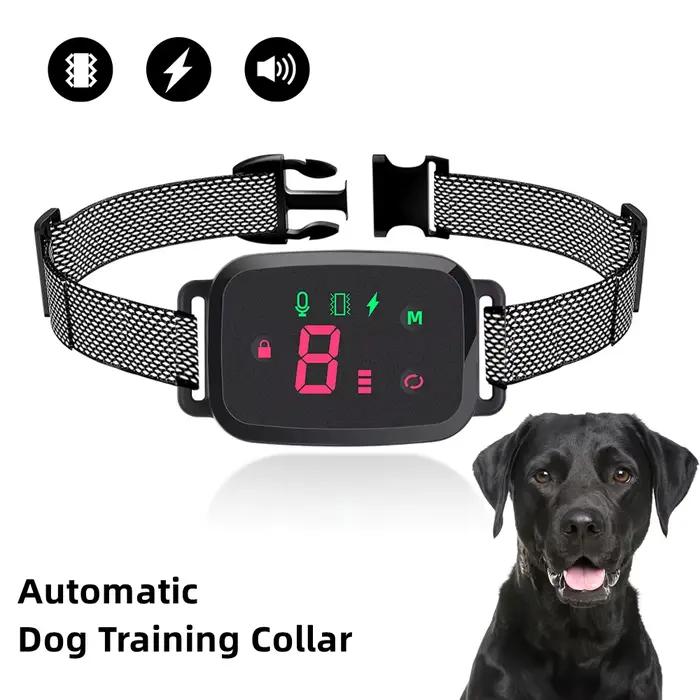 Collier intelligent et automatique Anti-aboiement pour chien, collier dressage chien, collier electr