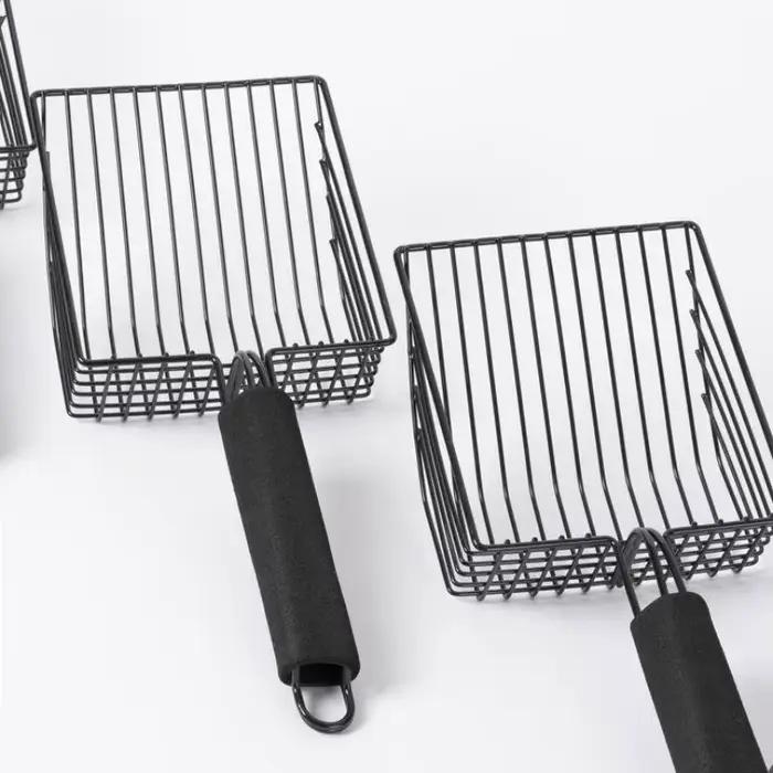 Pelle à litière en métal pour chat, pelle à poignée confortable pour chats, outils de nettoyage des