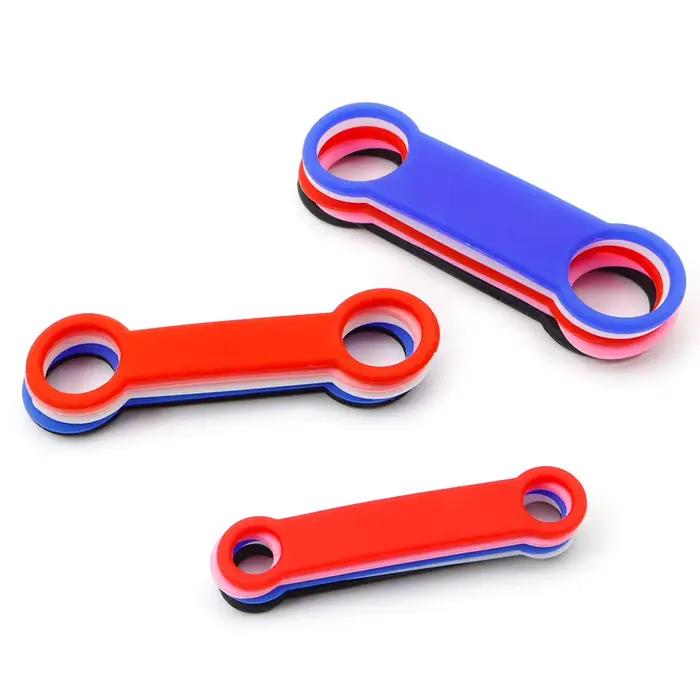 Plaque signalétique en silicone vierge pour animaux de compagnie, collier assressenti, caoutchouc co