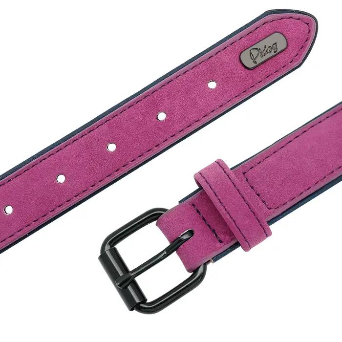 Colliers de chien en cuir souple rembourré grand chien Pitbull bouledogue collier réglable pour peti