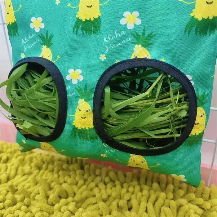 Sac à foin, pochette suspendue, support d'alimentation, conteneur distributeur d'alimentation pour l
