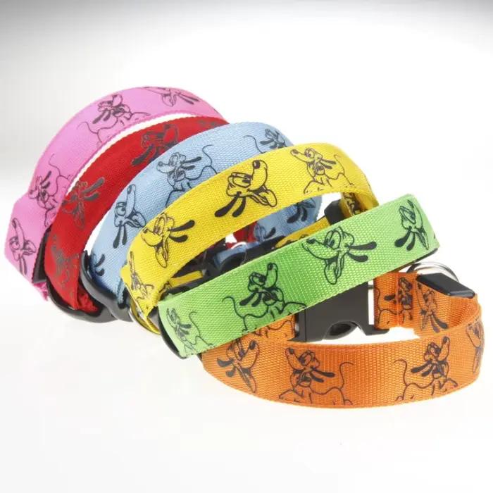 Collier LED réglable pour chien, Rechargeable par USB, sécurité nocturne, lumineux, pour grands chie