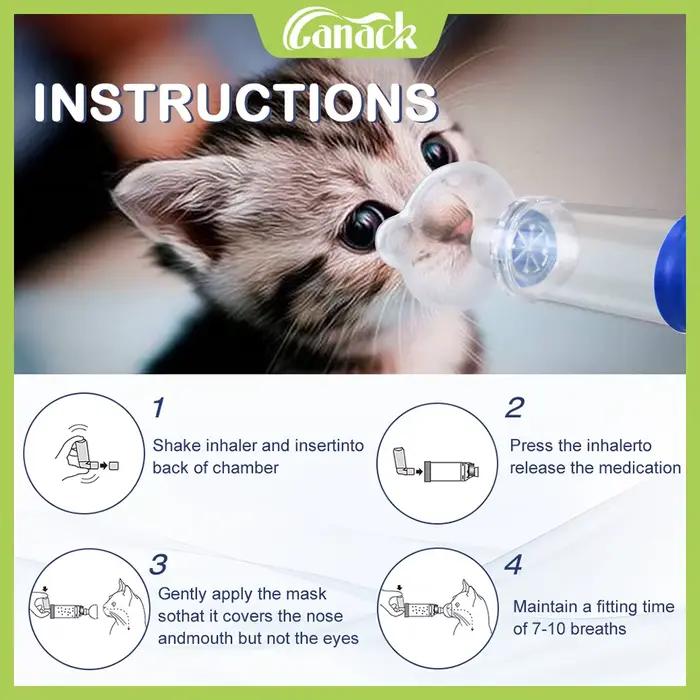 Chambre d'aérosol pour animaux de compagnie, inhalateur Portable pour chat, entretoise avec masque m