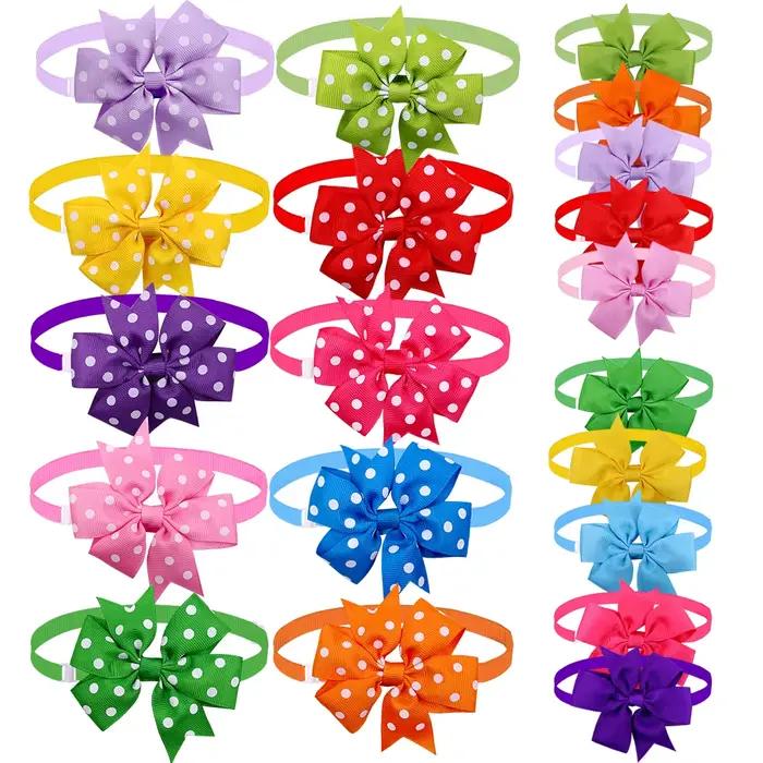 50pcs chien noeud papillon point solide noeud papillon collier pour petits chiens pour chien bricola