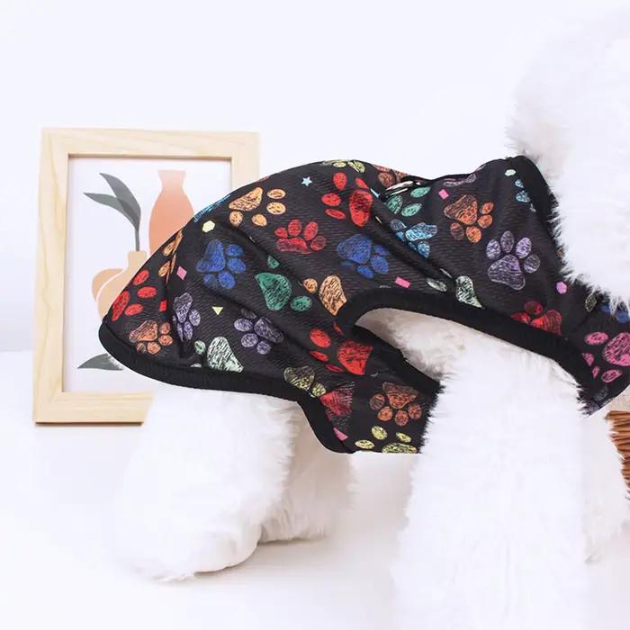 Gilet d'été pour chien, T-Shirt fin et respirant avec empreinte de pegada mignonne pour petit et moy