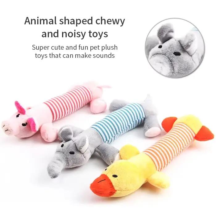 Jouet en peluche couineur pour animaux de compagnie, jouet sonore drôle, molaire à mâcher durable, c