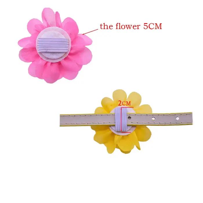 Accessoires pour petits chiens, 50/100 pièces, nœud papillon coulissant, collier à fleurs pour petit