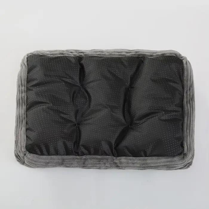 Lit pour chien et chat, niche carrée en peluche, canapé-lit pour chien de taille moyenne et petite,