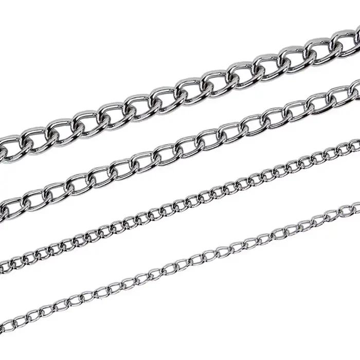 Collier à chaîne antidérapante en acier inoxydable, 4 tailles, accessoires réglables pour animaux de
