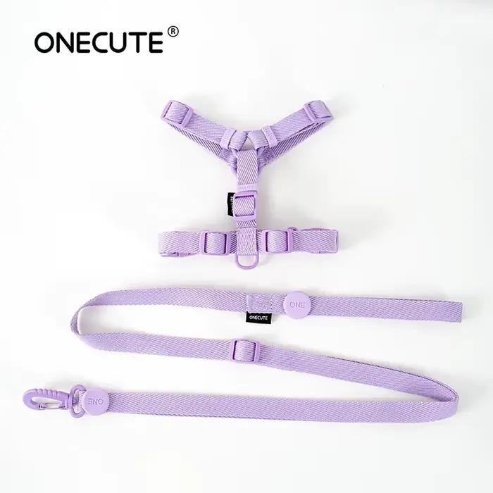 Harnais pour chien, collier pour chien, laisse pour chien, couleur Macarone, accessoires pour chat,