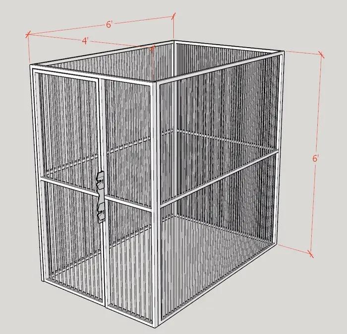 Chenil d'embarquement personnalisé pour chien, intérieur/extérieur, en acier inoxydable, Cages pour