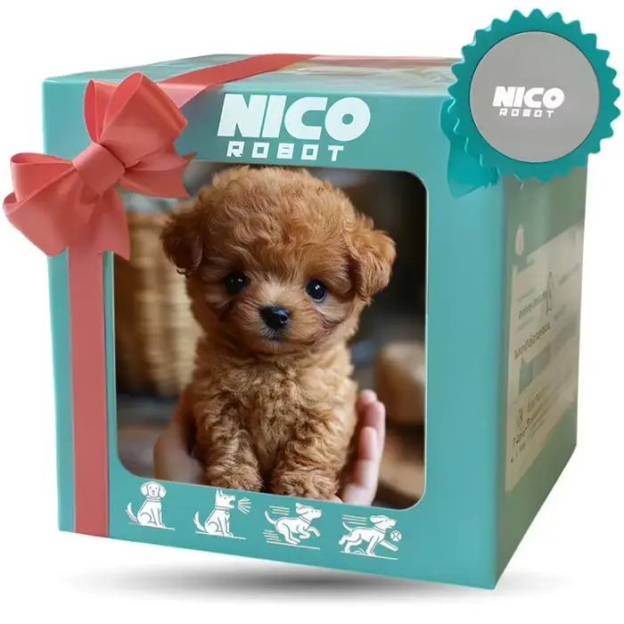 Peluche électronique interactive chiot Teddy - Chien qui marche, aboie, fait bouger la queue, s'étir