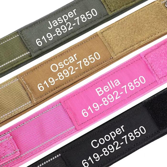 Collier militaire personnalisé pour chien, accessoires en nylon Dulnylon, réglable, moyen et grand,