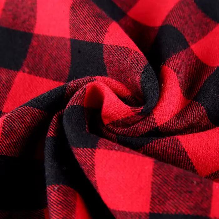Classique rouge noir Plaid chien Bandana chat chiot foulard chien accessoires animal de compagnie fo