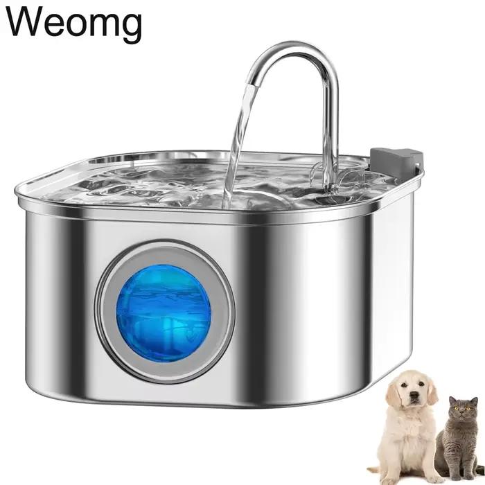 Fontaine d'eau automatique en acier inoxydable pour chat, 3l, abreuvoir pour chat, chiens, distribut