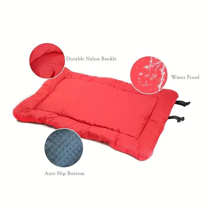Coussin de lit antidérapant imperméable pour animaux de compagnie, lavable, matelas d'extérieur pour