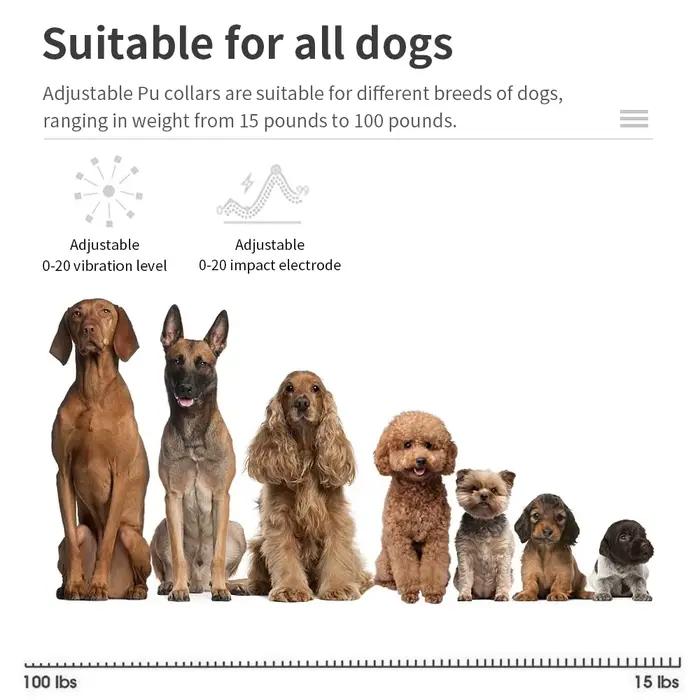Collier Anti-aboiement automatique pour chien, colliers d'entraînement rechargeables par USB, sécuri