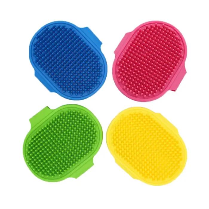 Brosse de bain en caoutchouc souple pour chien et chat, gant en caoutchouc, brosse de Massage pour t