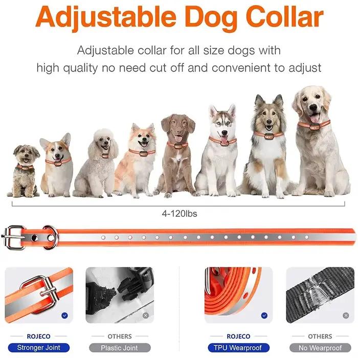 ROJECO 1000m électrique collier de dressage de chien télécommande collier de dressage pour animaux d