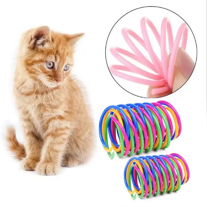 Bobine de chaton ressorts en spirale jouets pour chat jauge interactive jouet de printemps pour chat