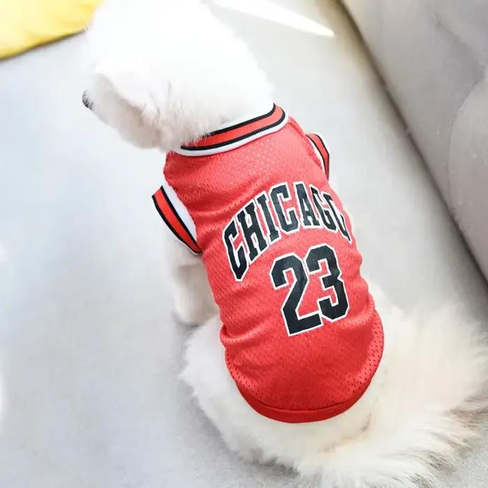 T-shirt de basket-ball en maille respirante pour animaux de compagnie, vêtements pour chiens, chemis