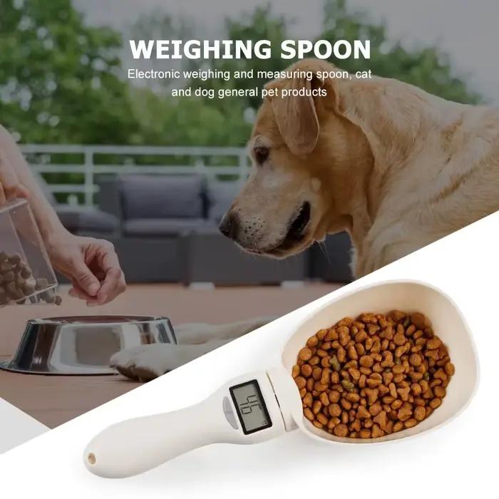Cuillère à mesurer les aliments pour animaux de compagnie, tasse à mesurer électronique pour aliment
