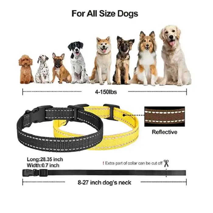 Collier réfléchissant jaune en TPU pour chien, colliers pour animaux de compagnie, pour petits, moye