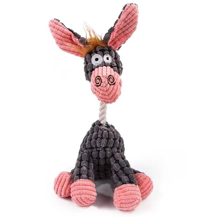 Jouets pour chiens en velours côtelé pour petits et grands chiens, jouet grinçant pour chiots, jouet
