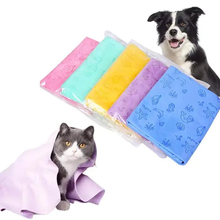 Serviette absorbante pour animaux de compagnie, séchage rapide, haute Absorption d'eau, serviettes d