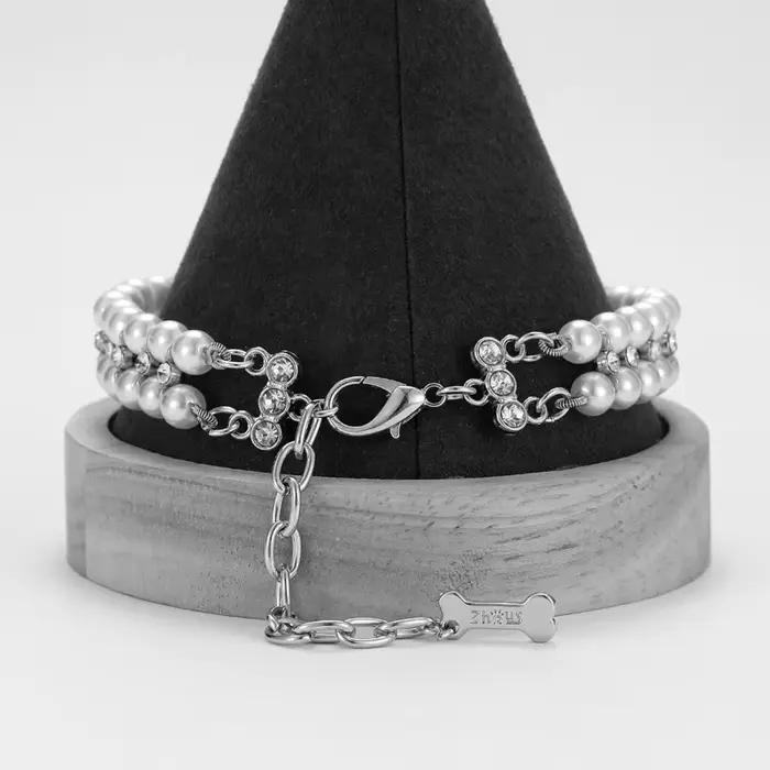 Collier de perles de luxe pour chat et chiot, collier en strass pour chats, petits chiens, Ragdoll,