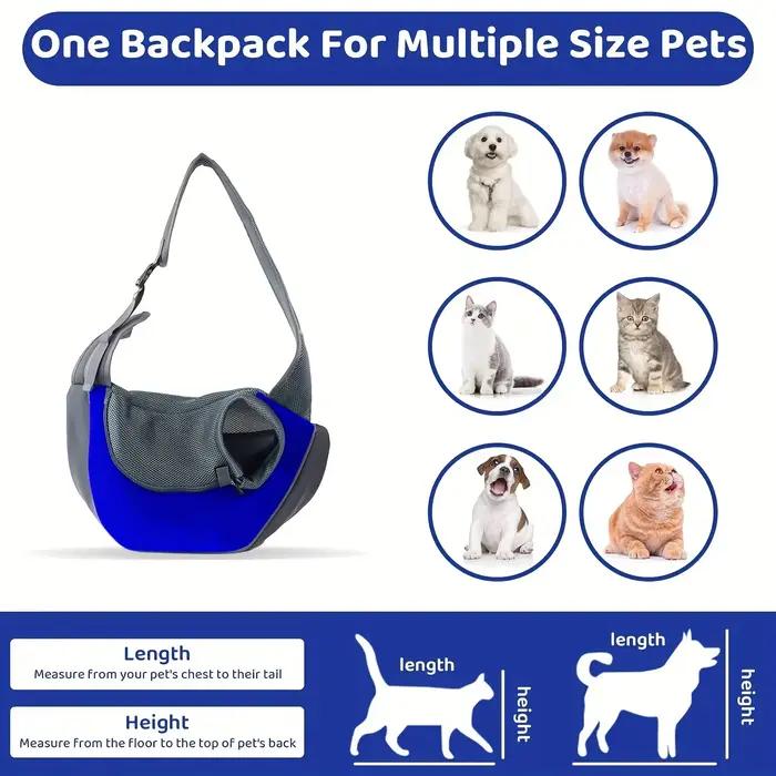 Sac à dos pour chien, 1 pièce, sac à bandoulière de voyage en maille respirante pour chiot chat rand