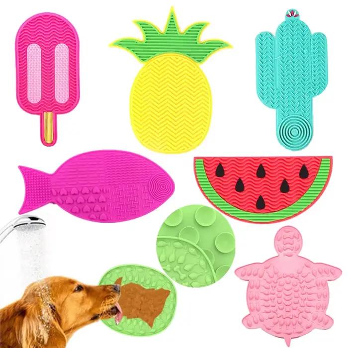 Bols en silicone avec ventouse pour aliments lents pour chats, produits à lécher pour animaux de com
