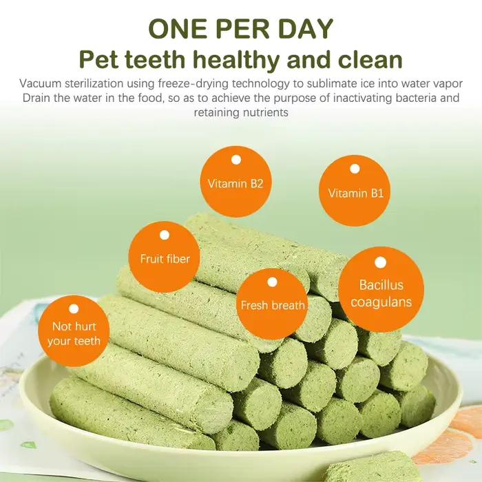 60 bâtons de meulage des dents d'herbe de chat, collations pour animaux de compagnie, élimination de