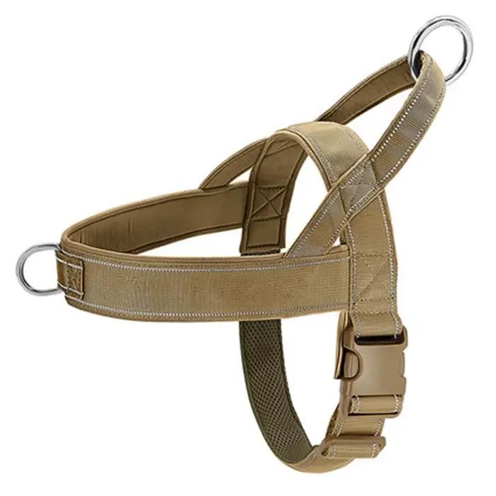 Harnais tactique anti-traction pour chien - Nylon 1000D réglable pour grands chiens, gilet d'entraîn