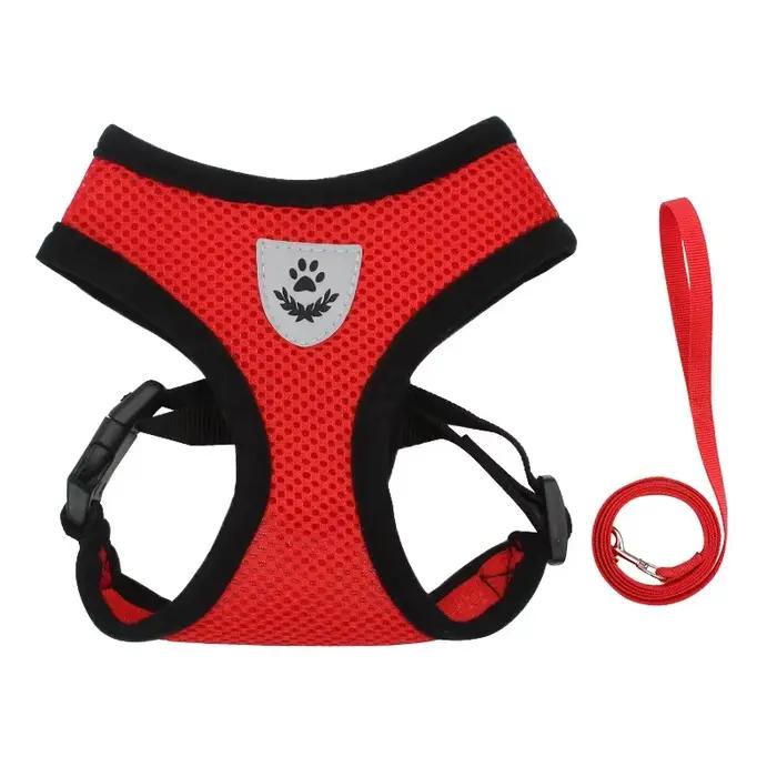 Harnais d'été pour chien et chat, laisse en plomb, gilet réglable, maille en Polyester, respirant, r