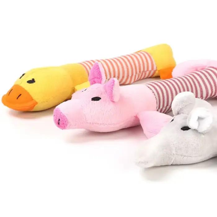 Jouet en peluche couineur pour animaux de compagnie, jouet sonore drôle, molaire à mâcher durable, c